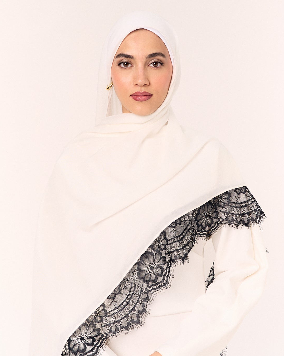 white with black