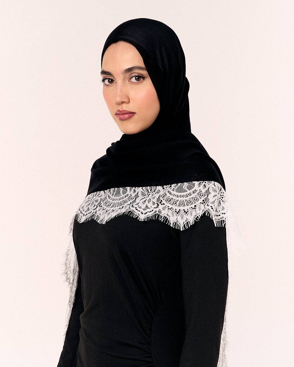 Black with white