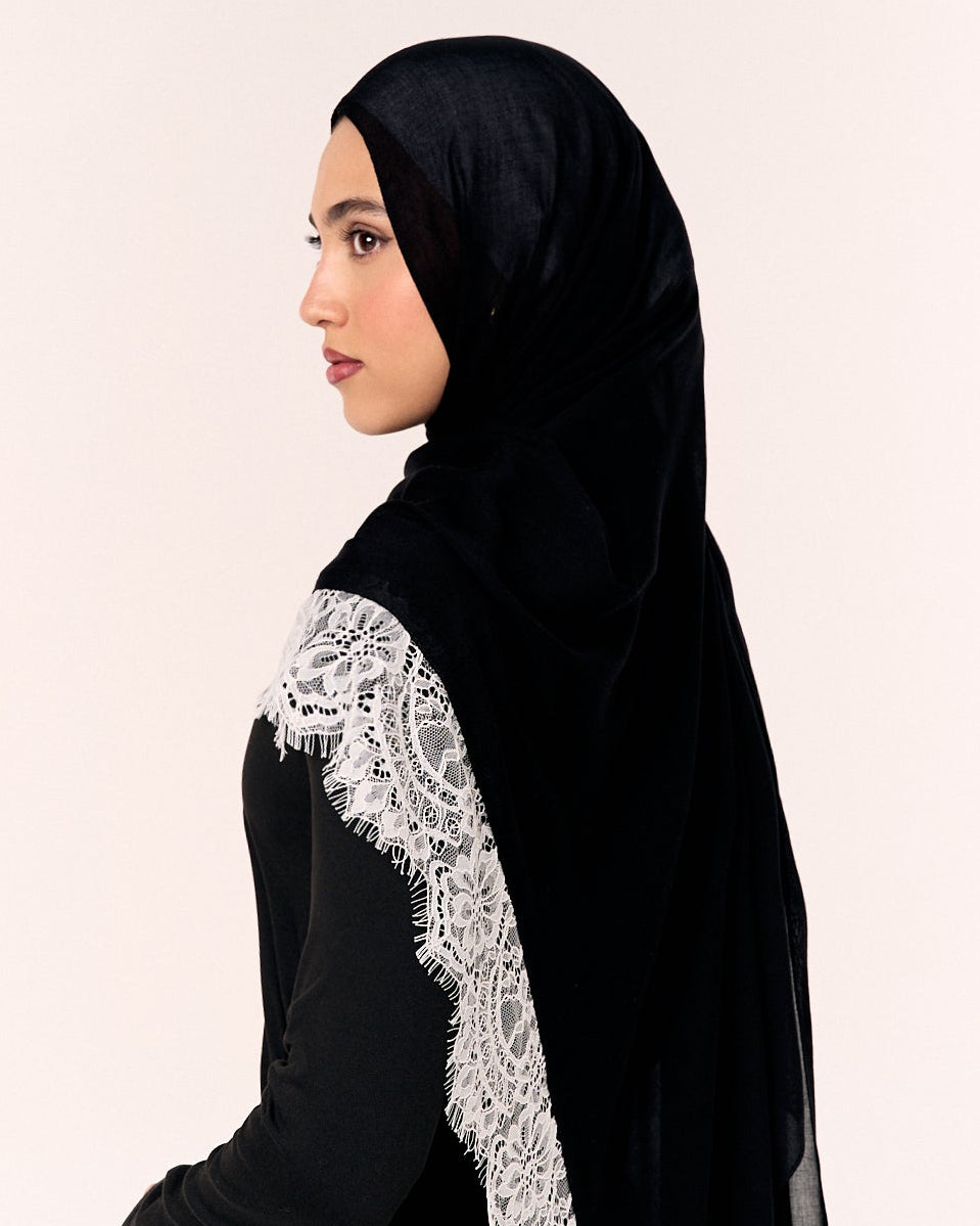 Black with white